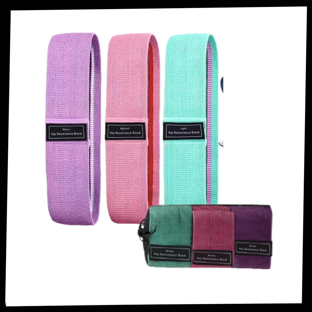 Set di 3 pezzi di bande elastiche di resistenza - Ozerty