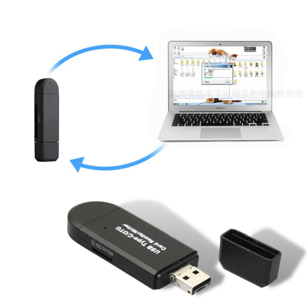 3-in-1 SD memory card reader