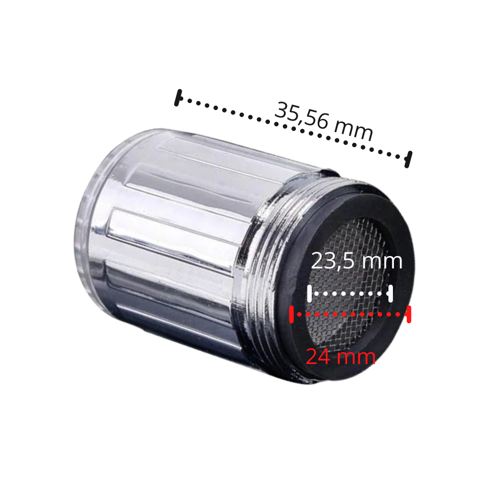 Ugello del rubinetto con sensore di temperatura che cambia colore - Ozerty