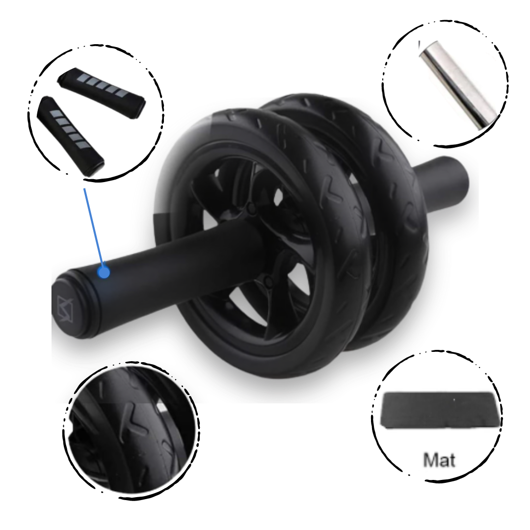 Rullo per addominali con impugnature imbottite - Ozayti