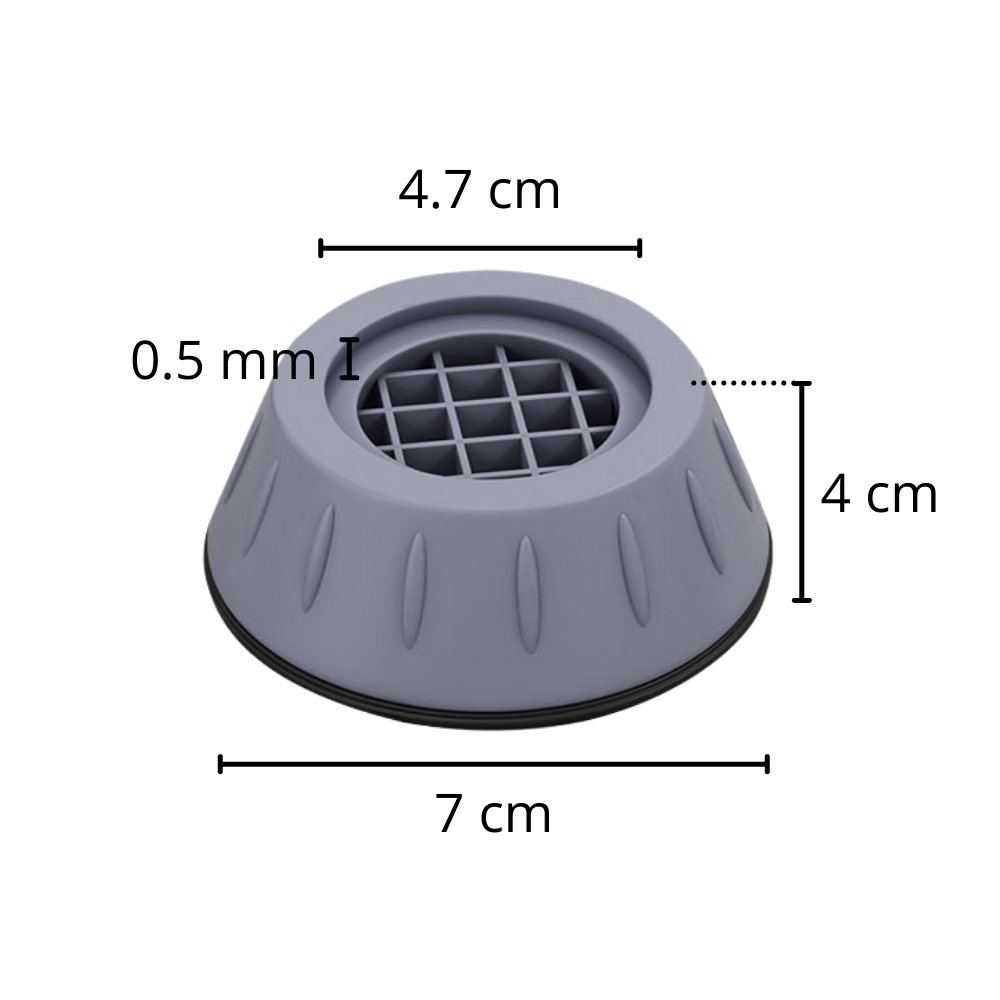 Confezione di 4 cuscinetti di gomma antivibrazione - Ozerty