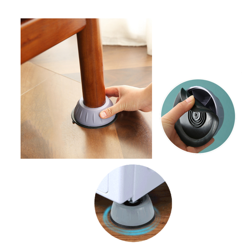 Confezione di 4 cuscinetti di gomma antivibrazione - Ozerty