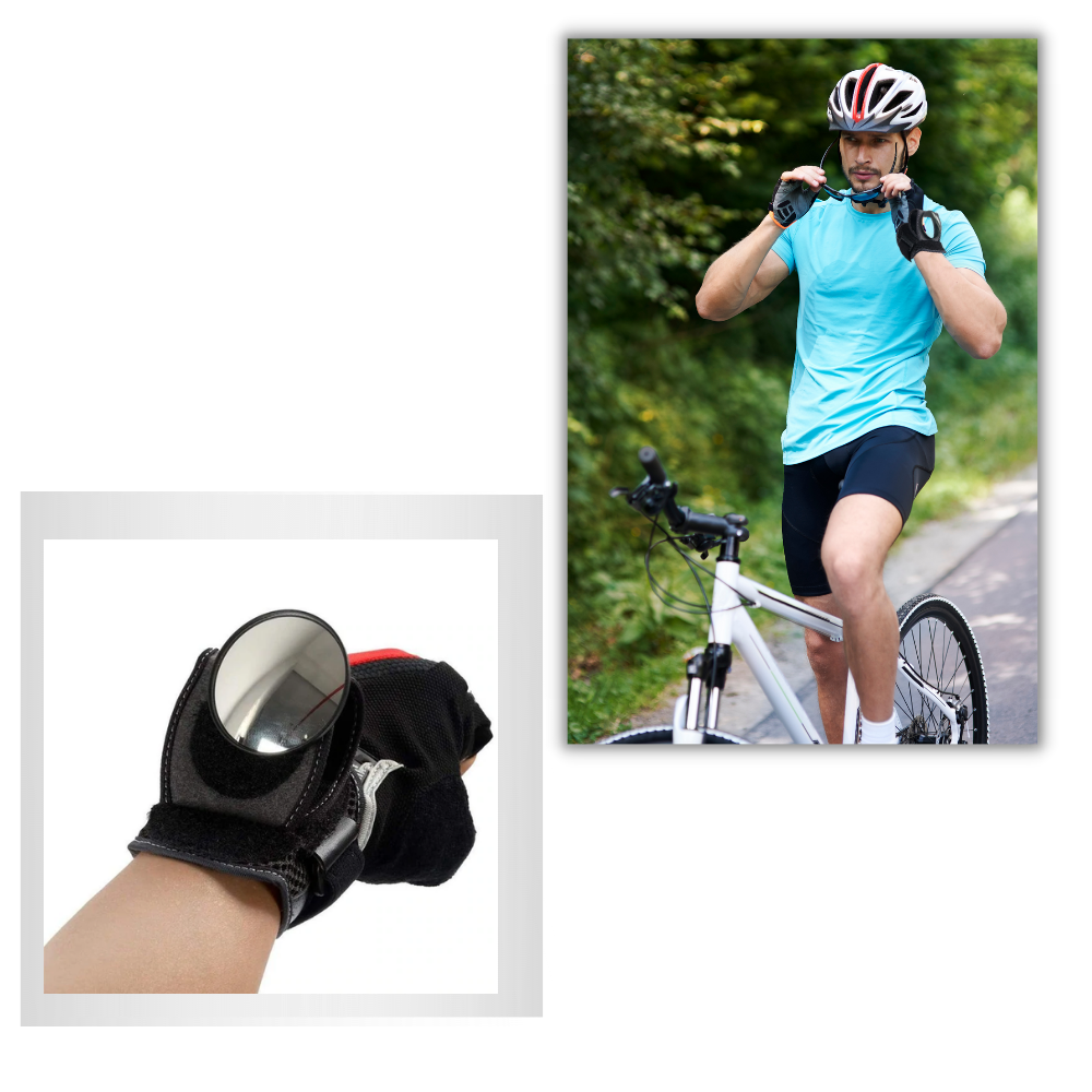 Specchietto retrovisore da polso per bicicletta