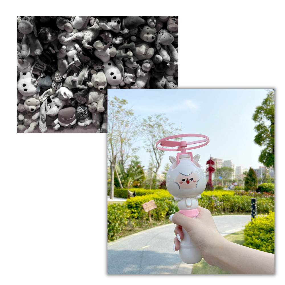 Macchina delle bolle 2 in 1 giocattolo - Ozerty