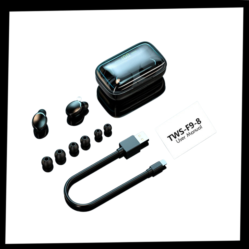 Auricolari Bluetooth con scatola di ricarica della batteria - Ozerty