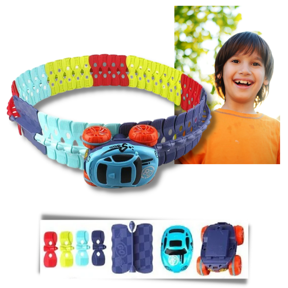 Auto ferroviaria flessibile giocattolo per bambini - Ozerty