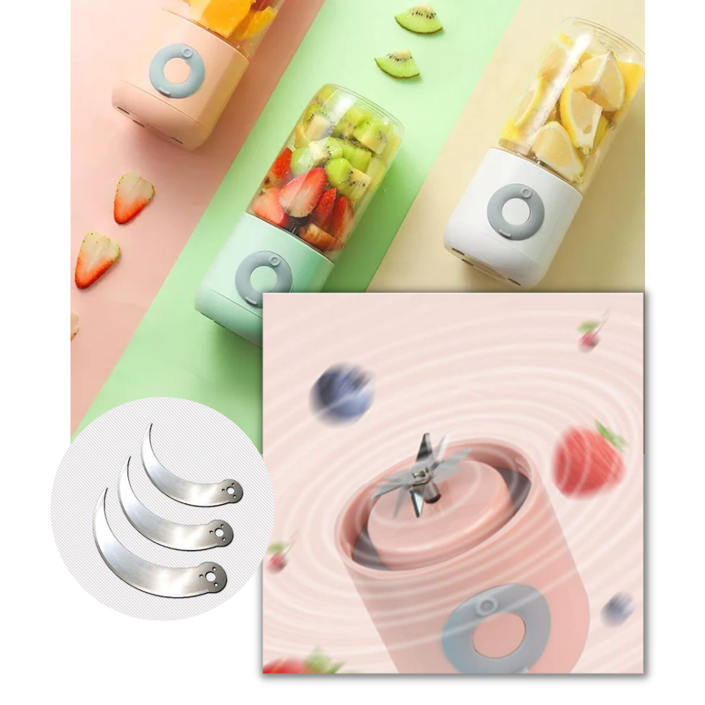 6 lame mini frullatore portatile