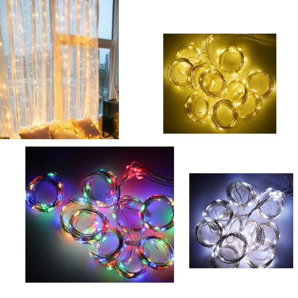 Luci fatate per tende con telecomando