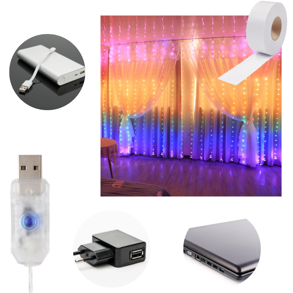 Luci fatate per tende con telecomando - Ozerty