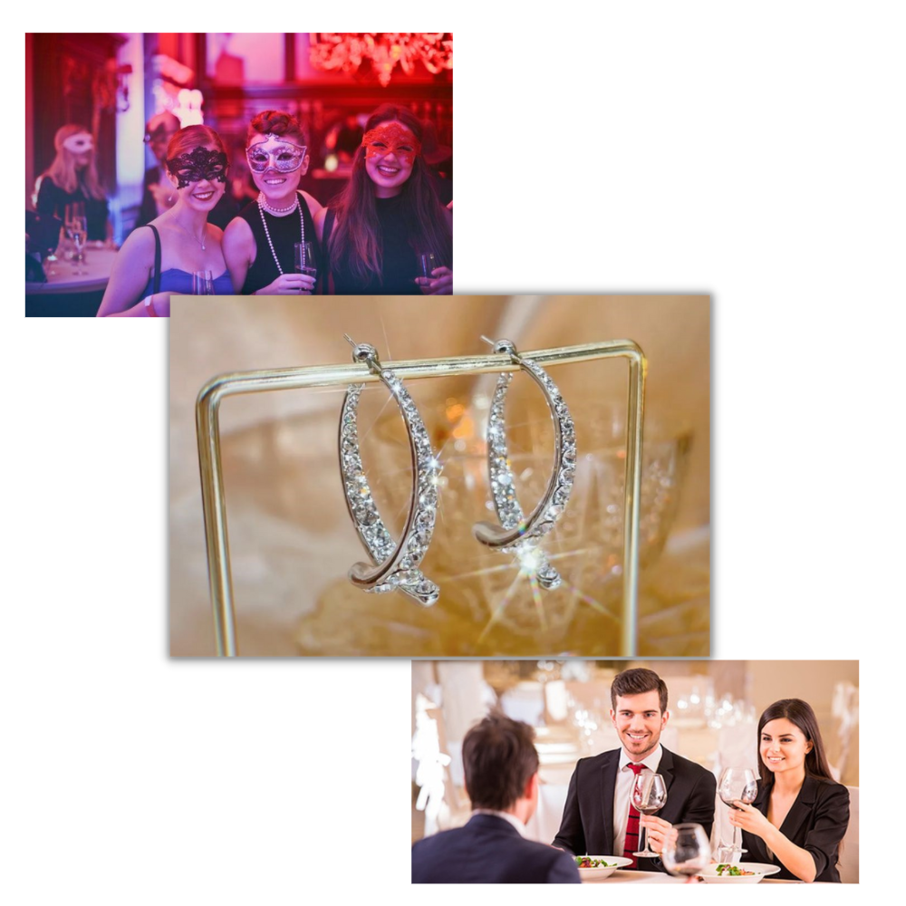 Orecchini a croce in argento/oro