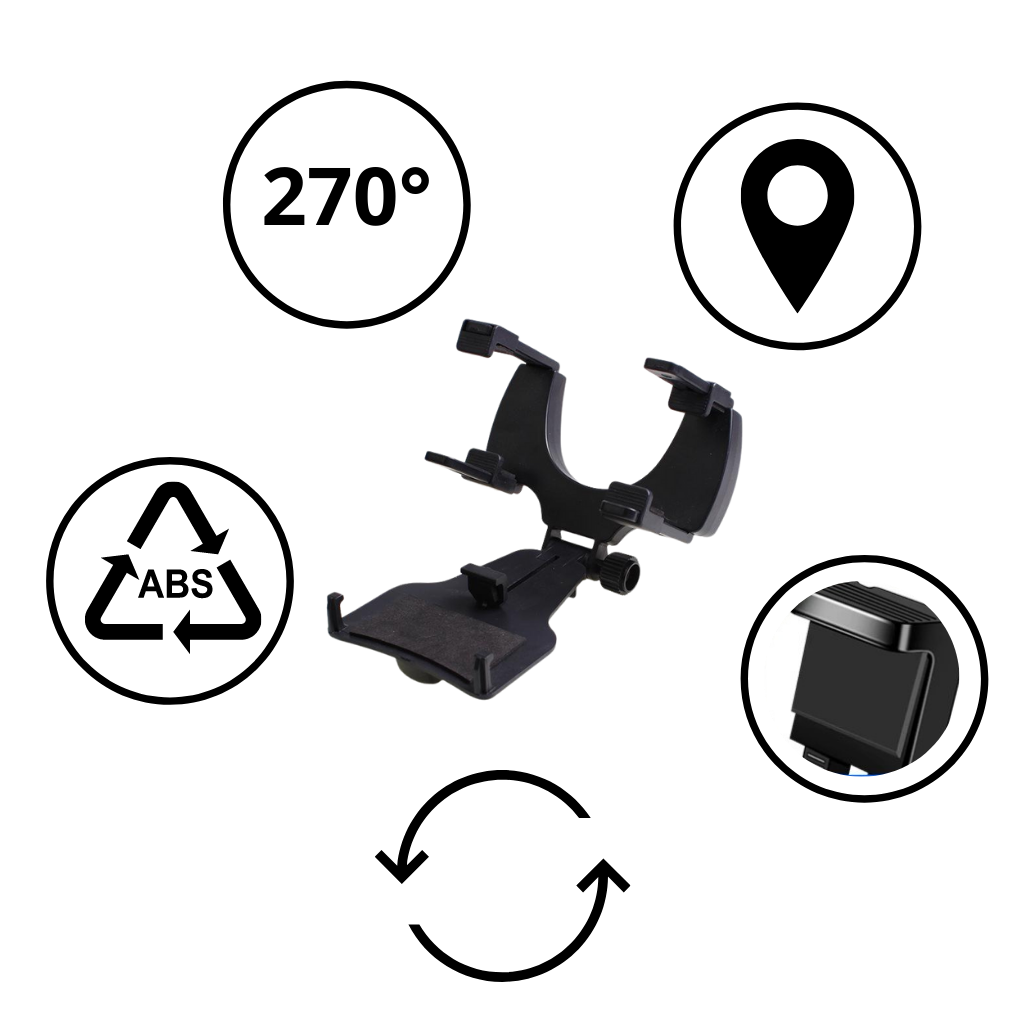 Porta telefono per specchietto retrovisore per auto - Ozerty