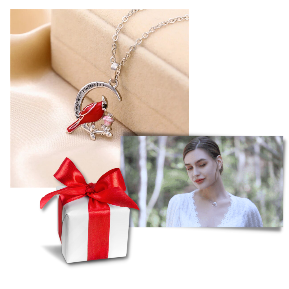 Collana con ciondolo cuore cardinale - Ozerty