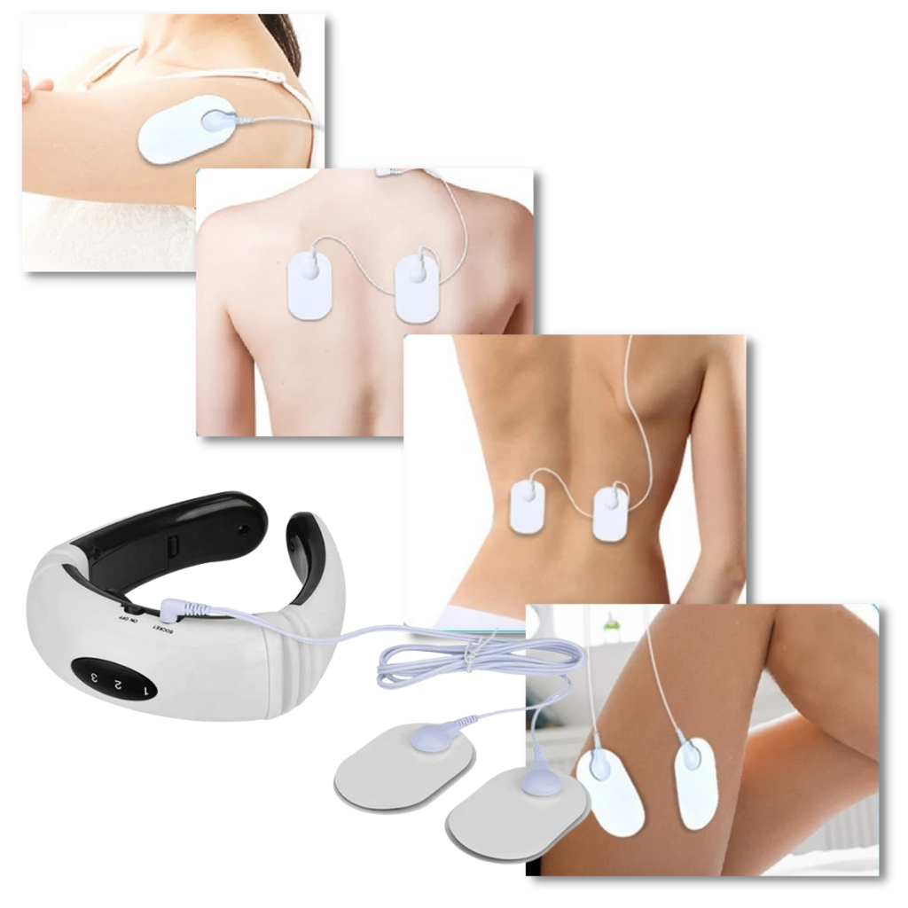 Massaggiatore circolare per il collo a trazione con riscaldamento a infrarossi - Ozerty