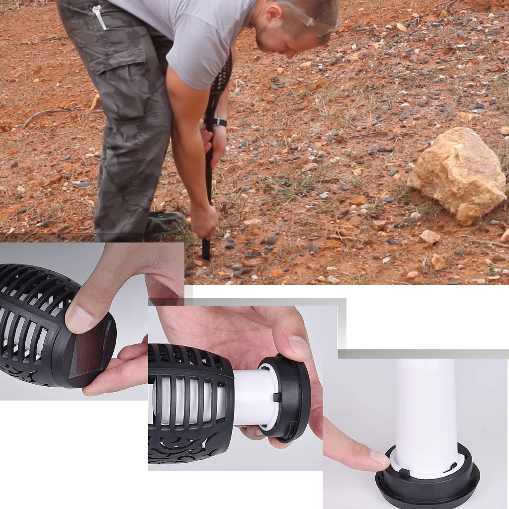 Torcia luminosa solare a LED con fiamma tremolante - Ozerty