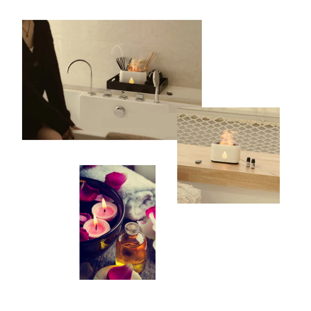 Umidificatore d'aria con effetto fiamme - Ozerty