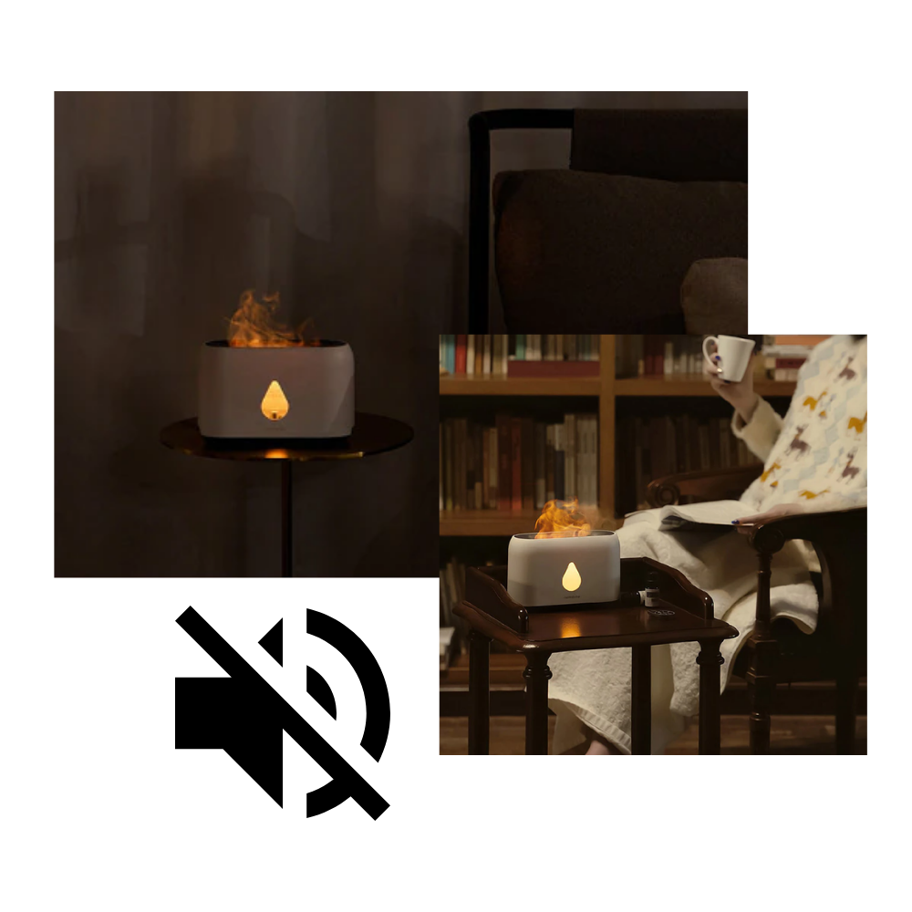 Umidificatore d'aria con effetto fiamme
