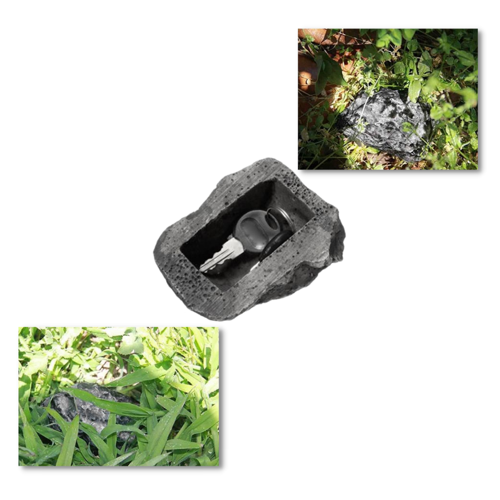 Fake rock to hide the keys