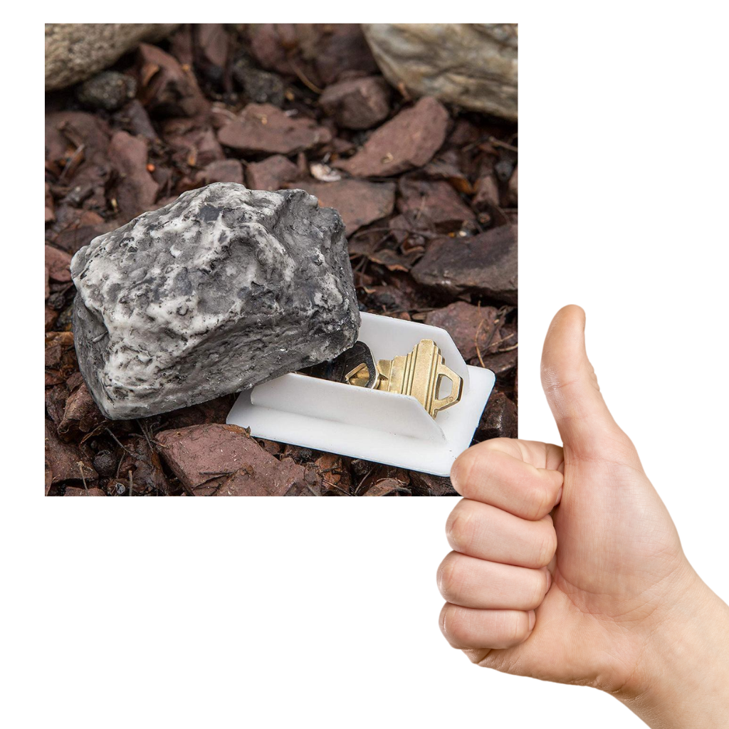 Fake rock to hide the keys