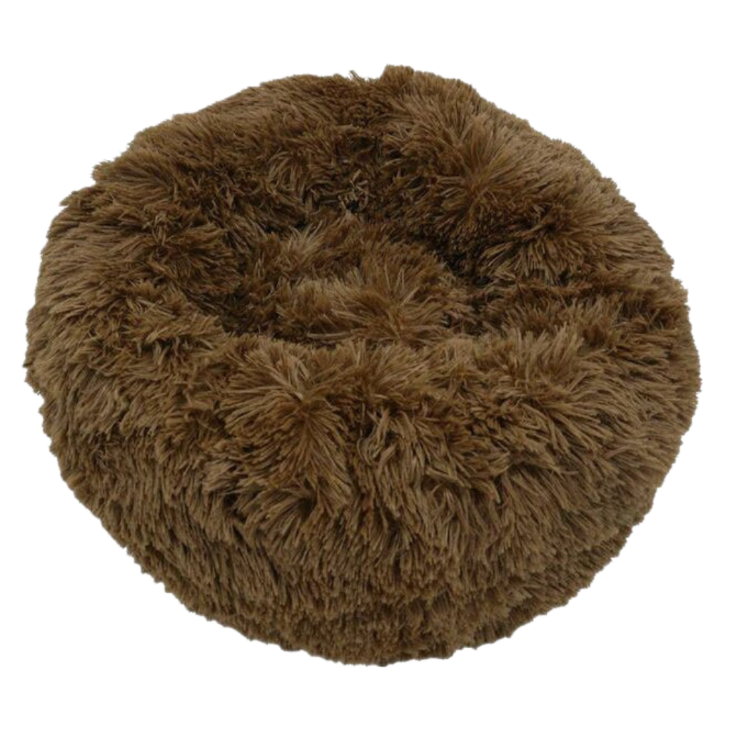 Soft plush donut pet bed