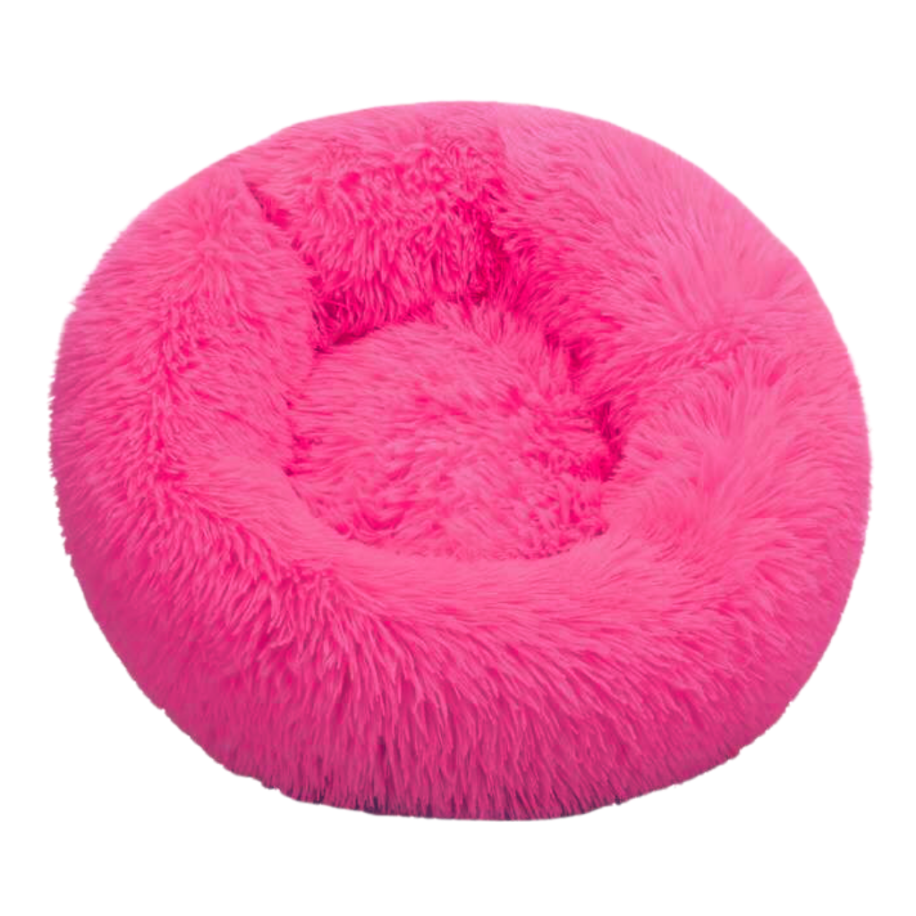 Soft plush donut pet bed
