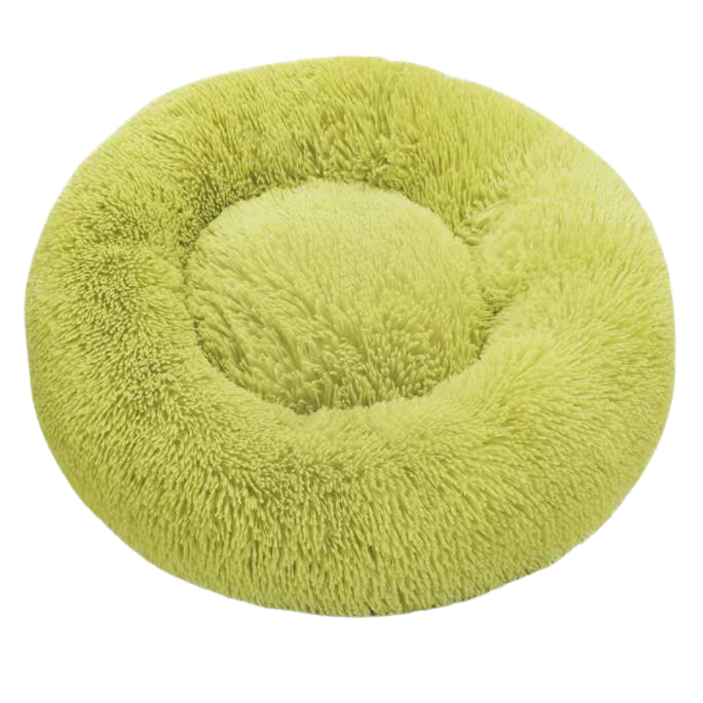 Soft plush donut pet bed