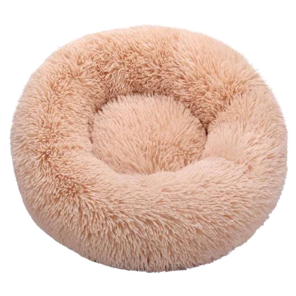 Soft plush donut pet bed