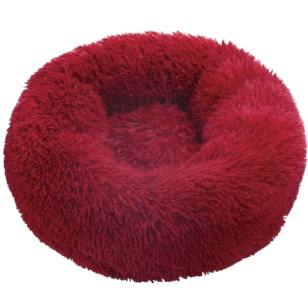 Soft plush donut pet bed
