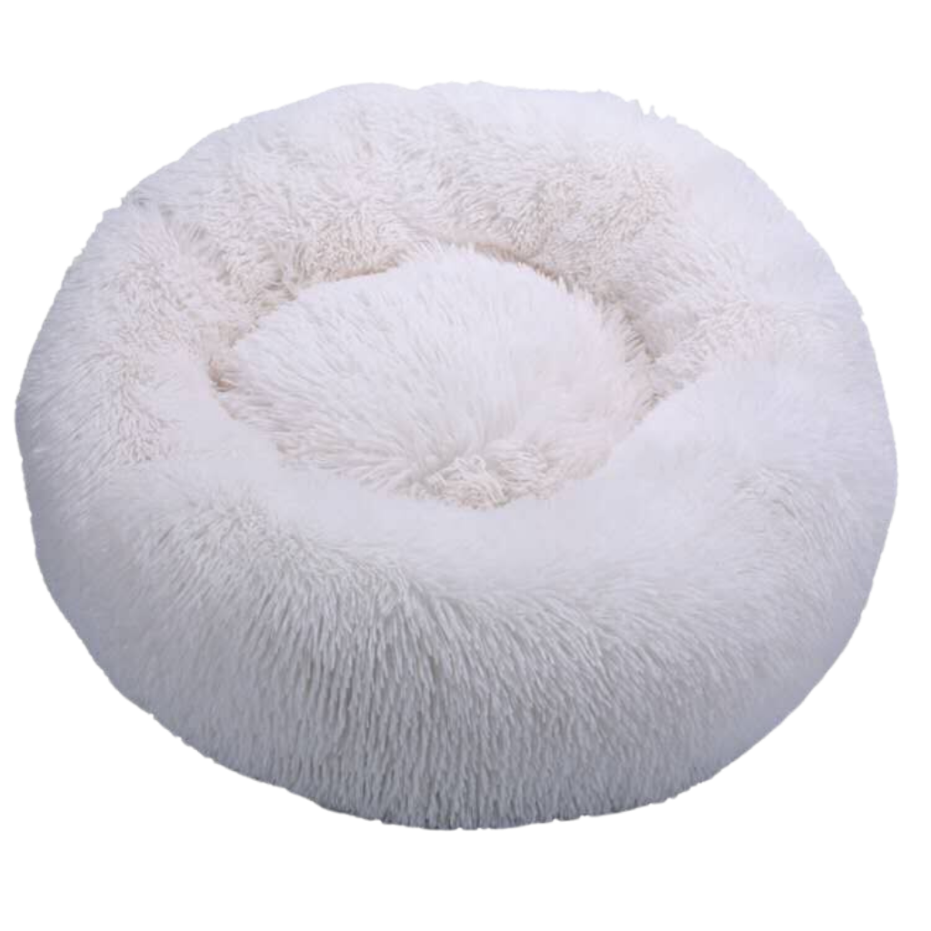 Soft plush donut pet bed