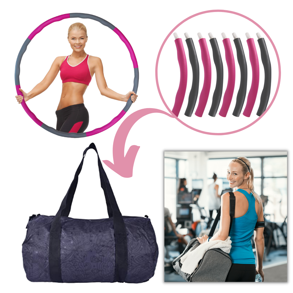 Adjustable padded fitness hula hoop