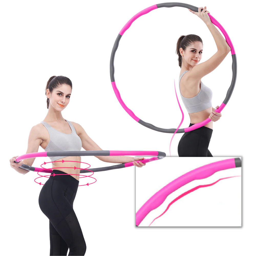 Adjustable padded fitness hula hoop