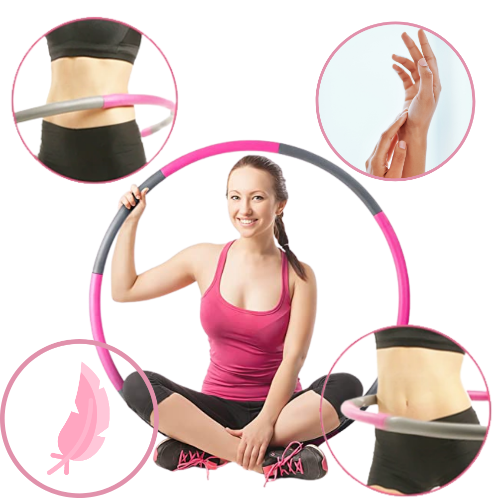 Adjustable padded fitness hula hoop