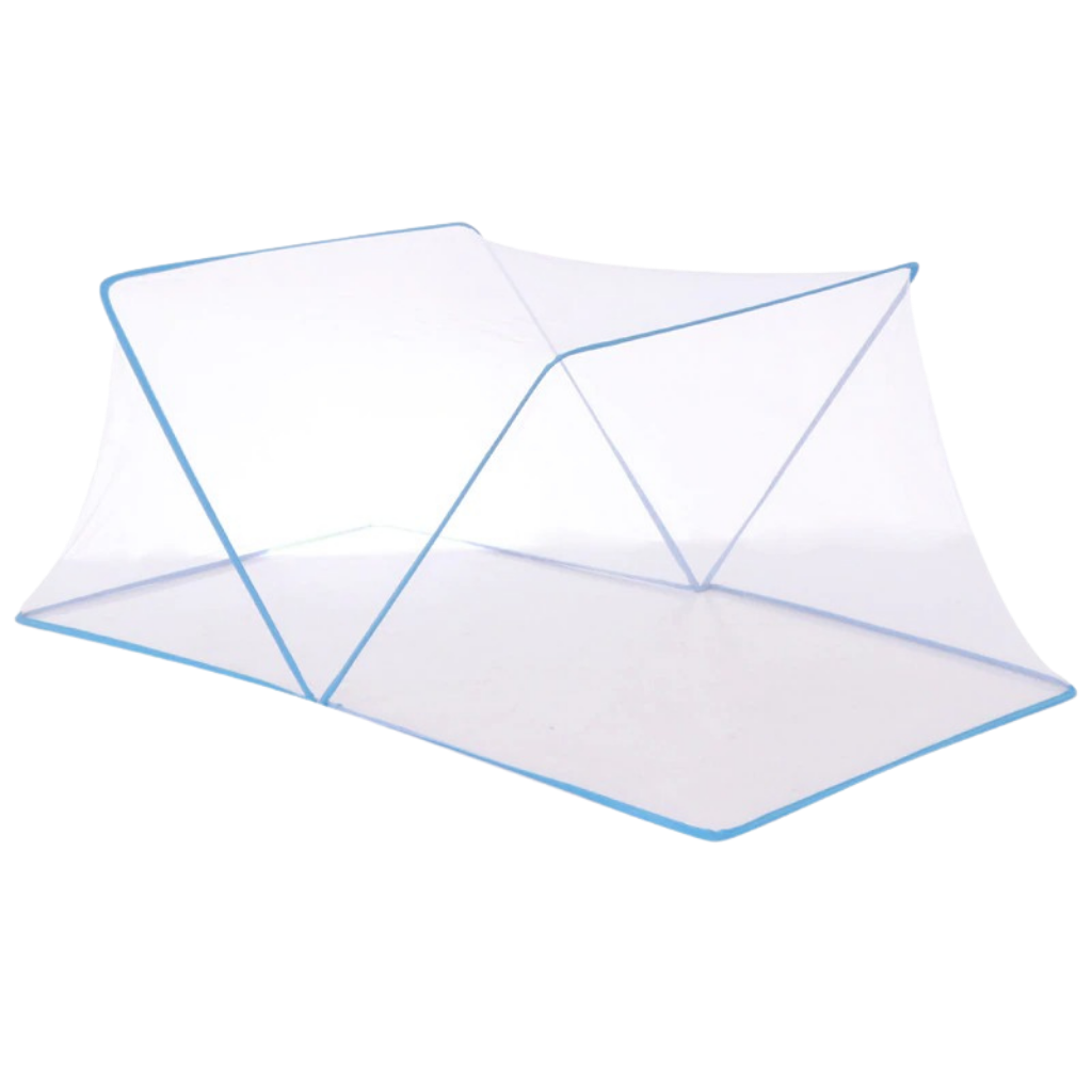 Foldable mosquito net for beds