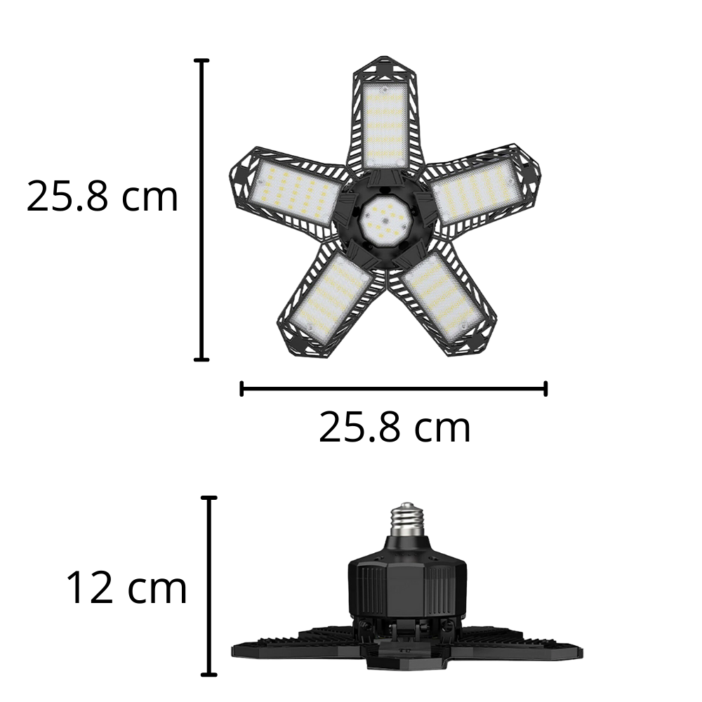 Luce del garage con 5 pannelli pieghevoli - Ozerty