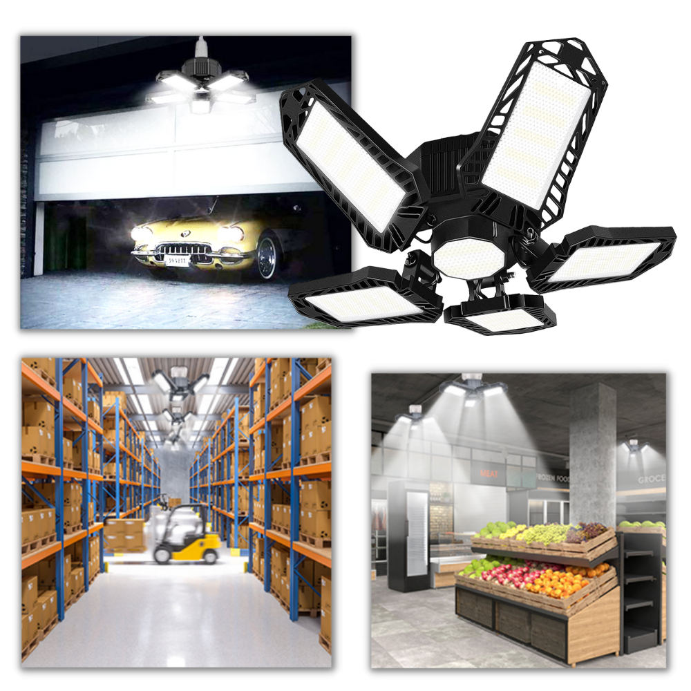 Luce del garage con 5 pannelli pieghevoli - Ozerty