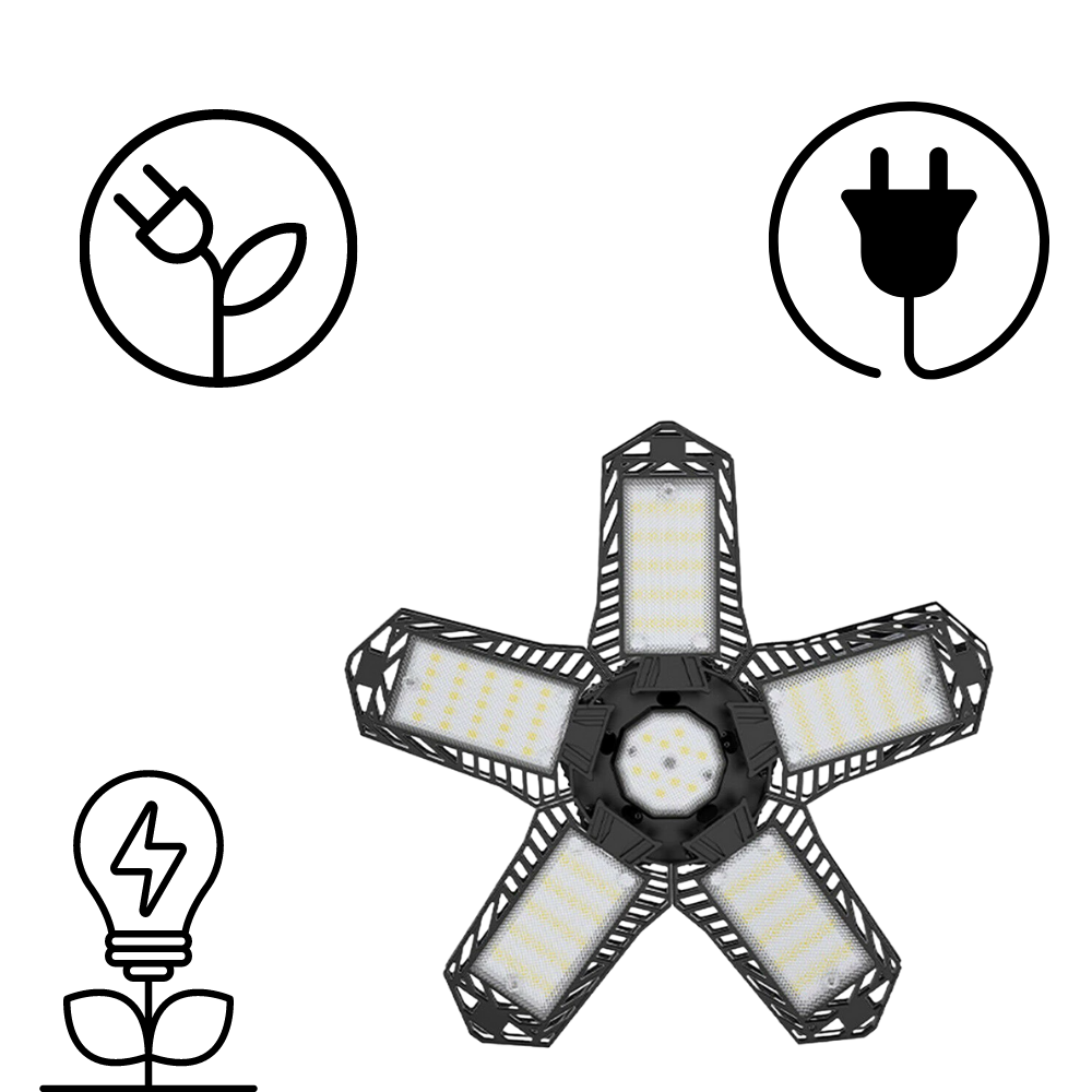 Luce del garage con 5 pannelli pieghevoli - Ozerty