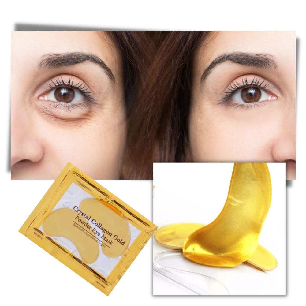 Maschera per gli occhi al collagene d'oro 24K (20 paia) - Ozerty