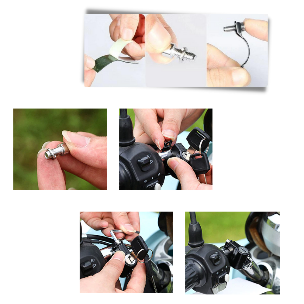 Serratura antifurto per caschi da moto