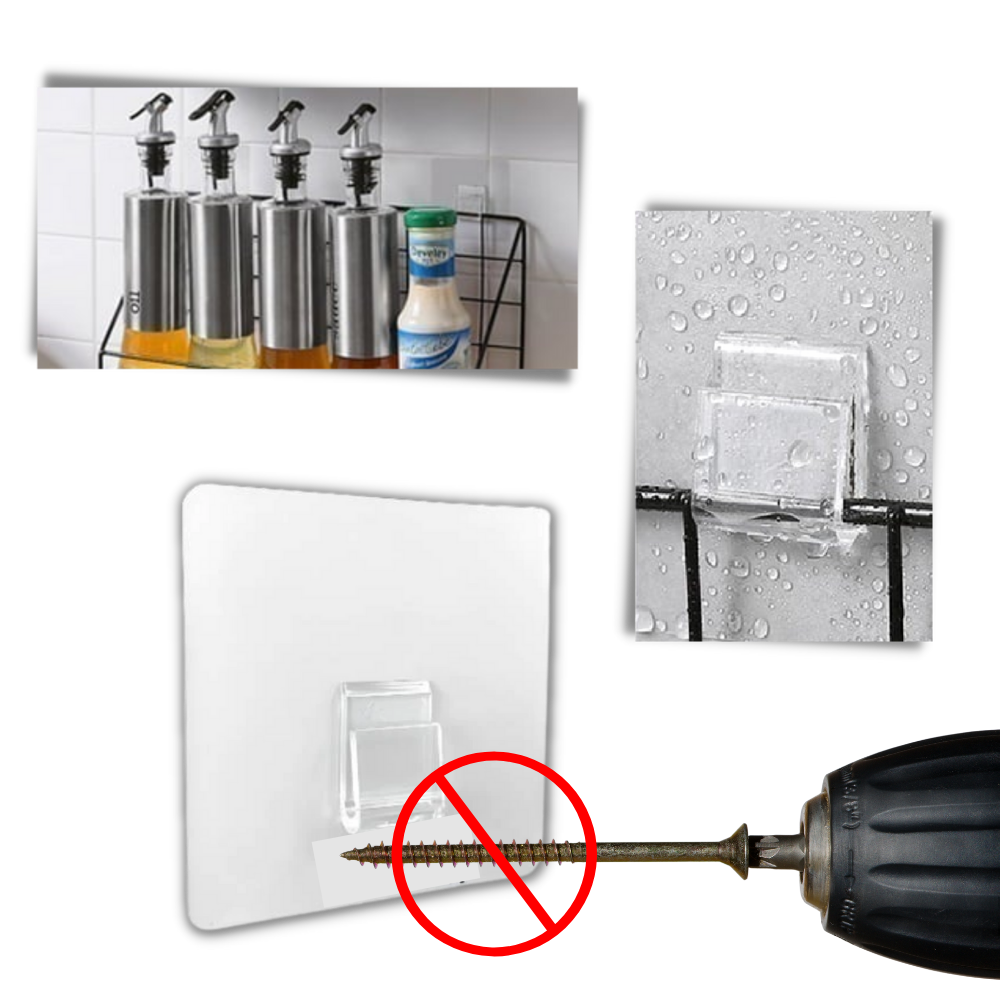 Confezione di ganci da parete adesivi - Ozerty