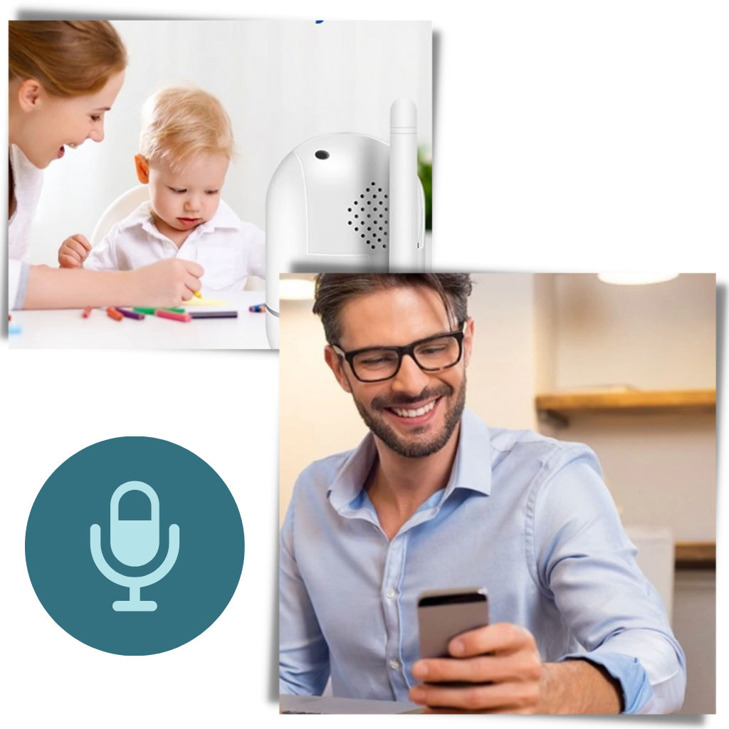 Telecamera di sicurezza wireless HD con suono e rilevamento del movimento - Ozerty