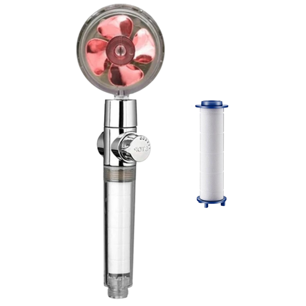 High pressure rotating propeller shower head