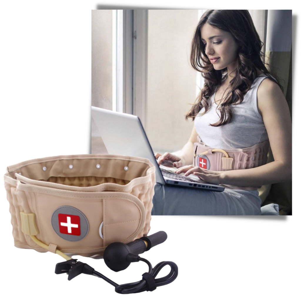 Cintura di supporto lombare a decompressione gonfiabile - Ozerty