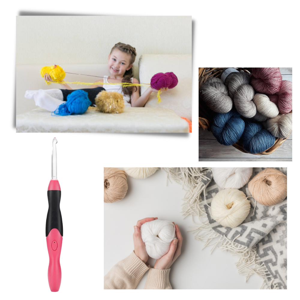 Set di uncinetti ergonomici a LED - Ozerty