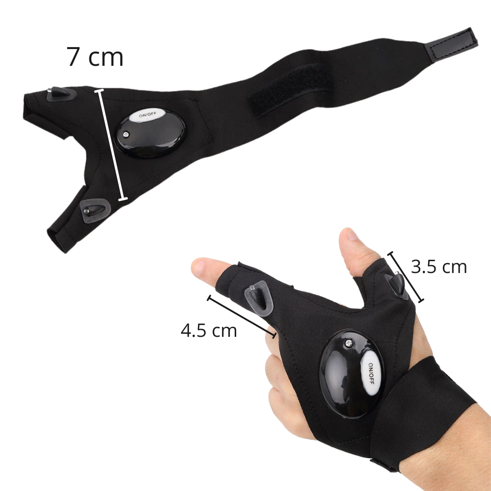 Paio di guanti a LED con luci impermeabili - Ozerty