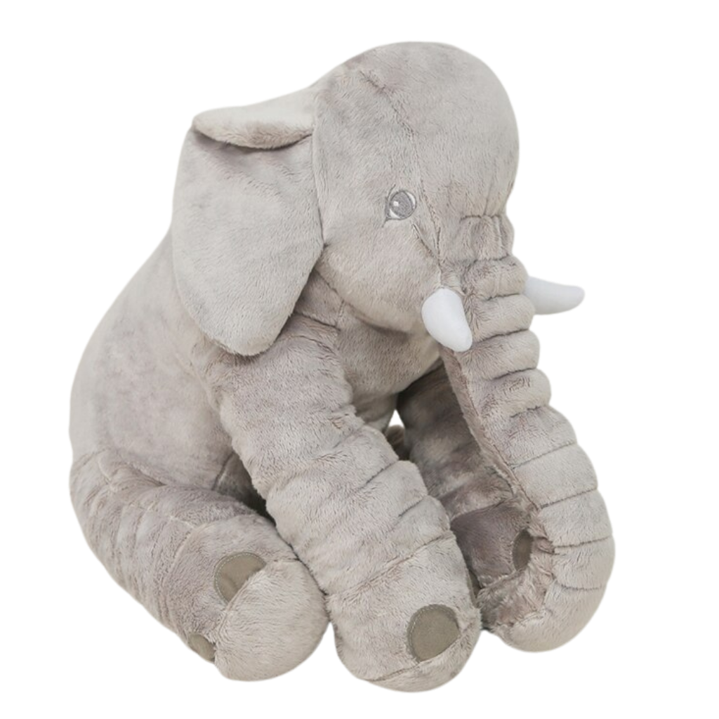 Large elephant plush pillow