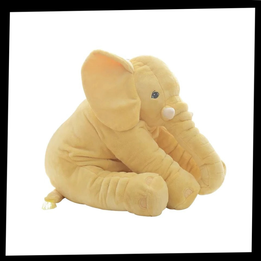 Large elephant plush pillow