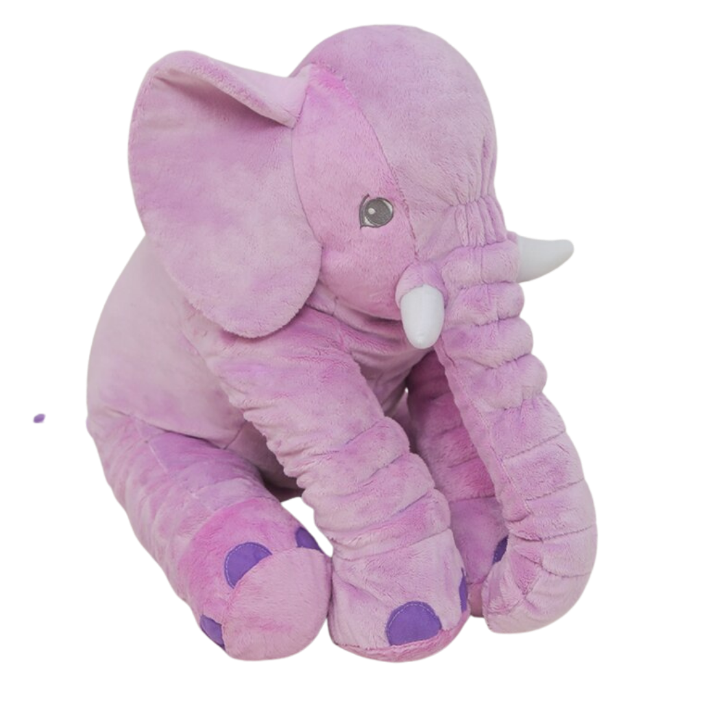 Large elephant plush pillow