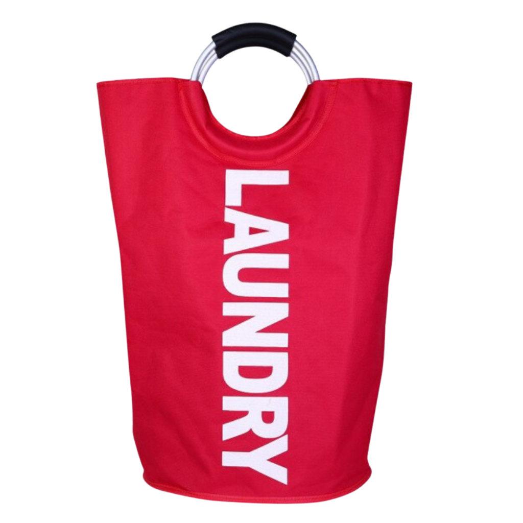 Collapsible laundry bag with handles