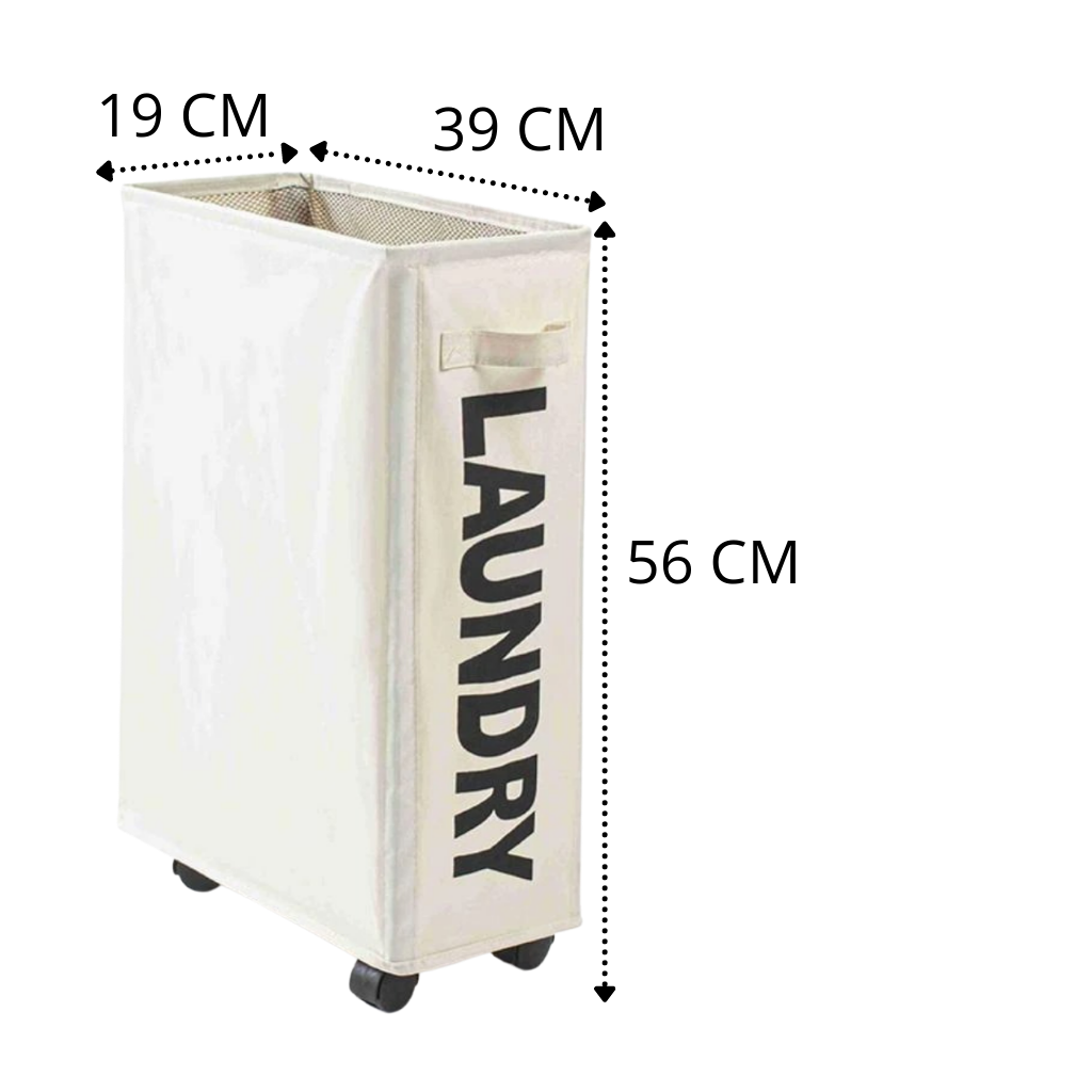 Cestino da bucato portatile con ruote - Ozerty