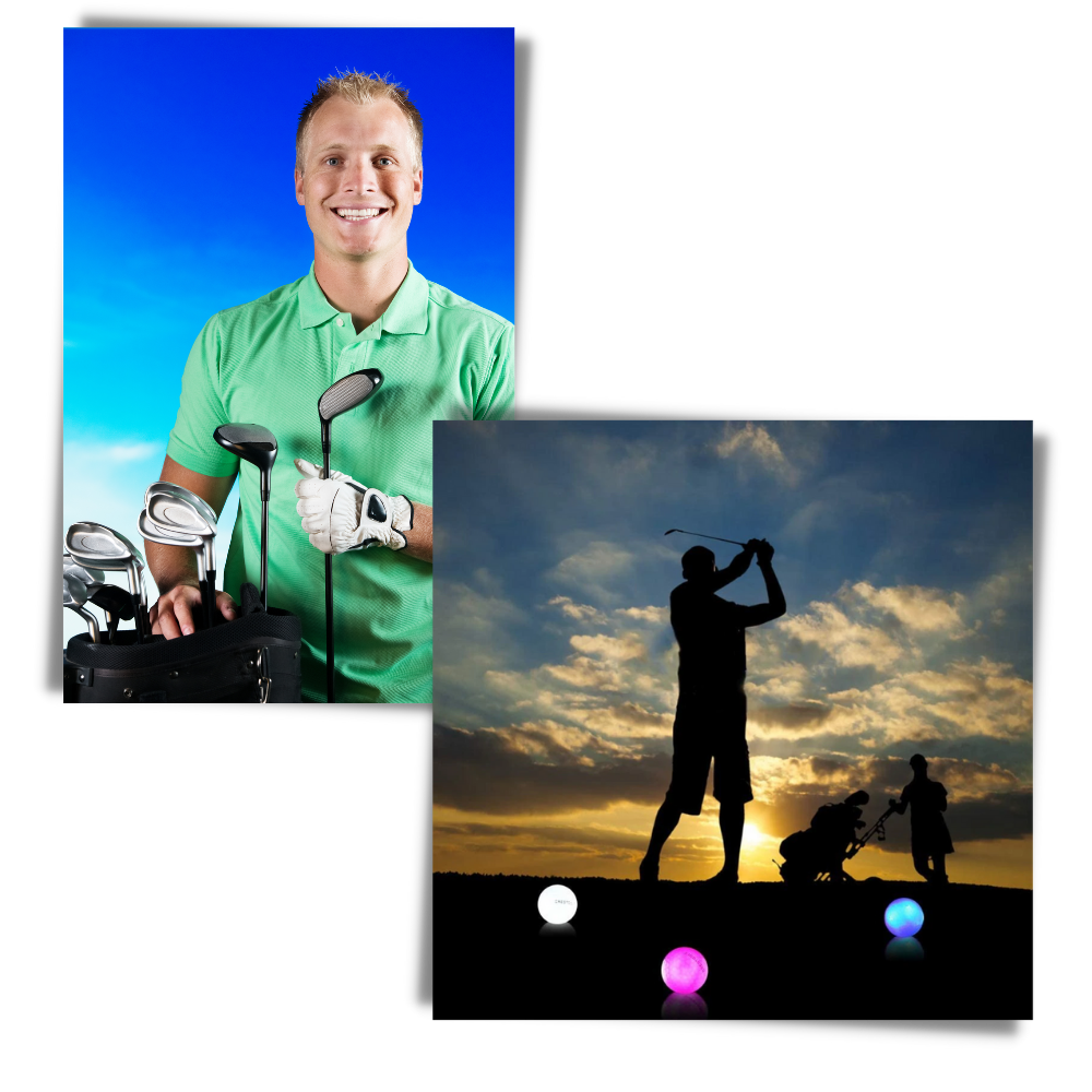 Confezione da 6 palline da golf luminose a LED - Ozerty