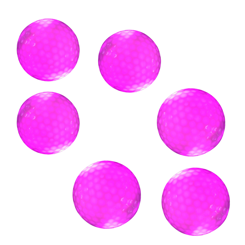 Pack of 6 LED light up golf balls